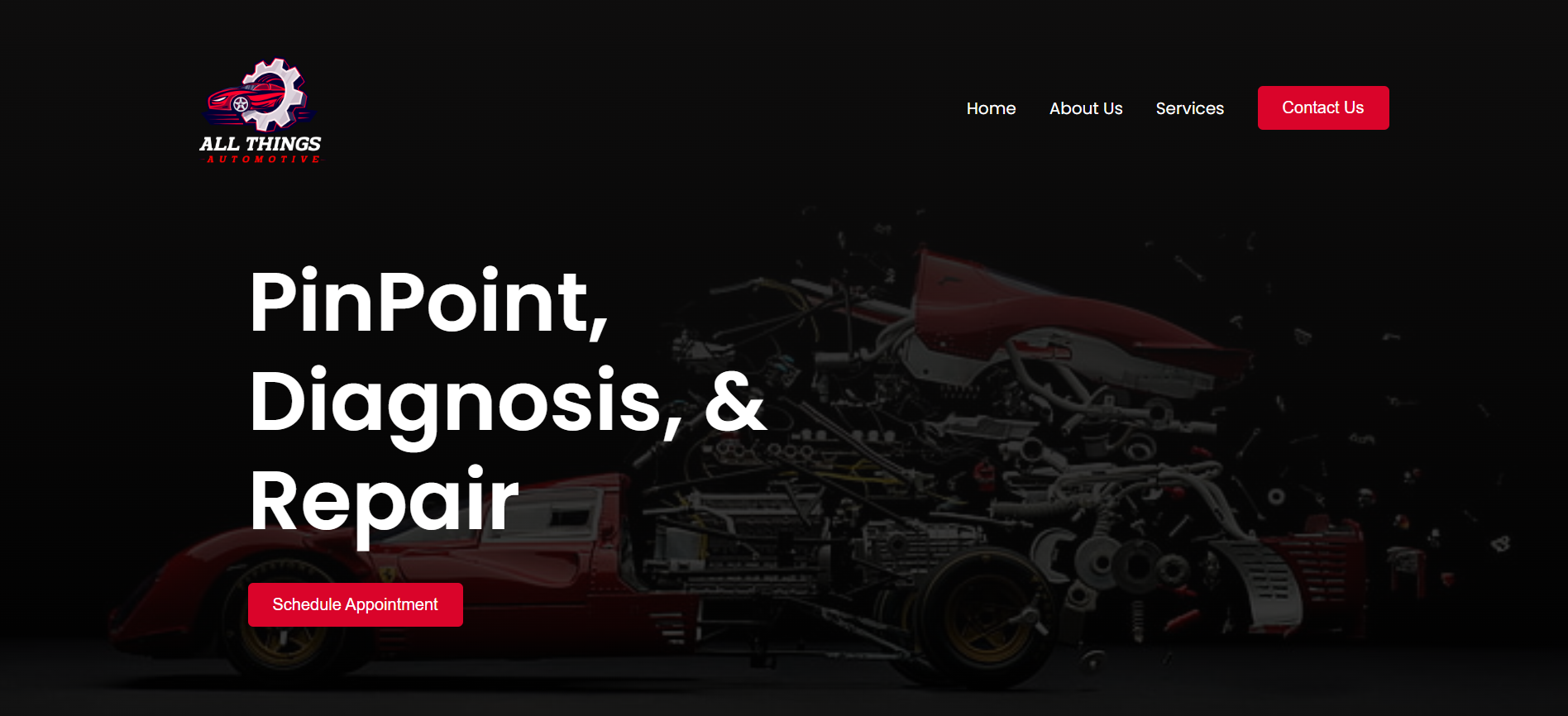 Image of All Things Automotive Small Business Website