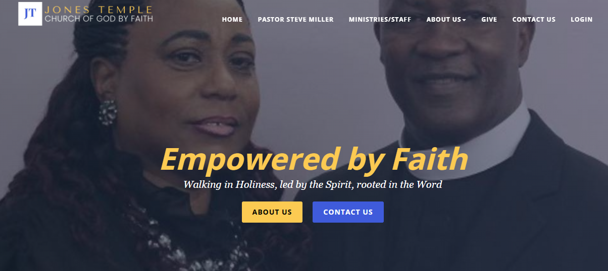 Image of Jones Temple COGBF Website Redesign